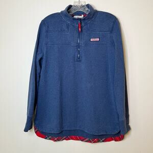 Vineyard Vines Deep Bay Quilted Shep 1/4 Zip Sweateshirt Sz Small